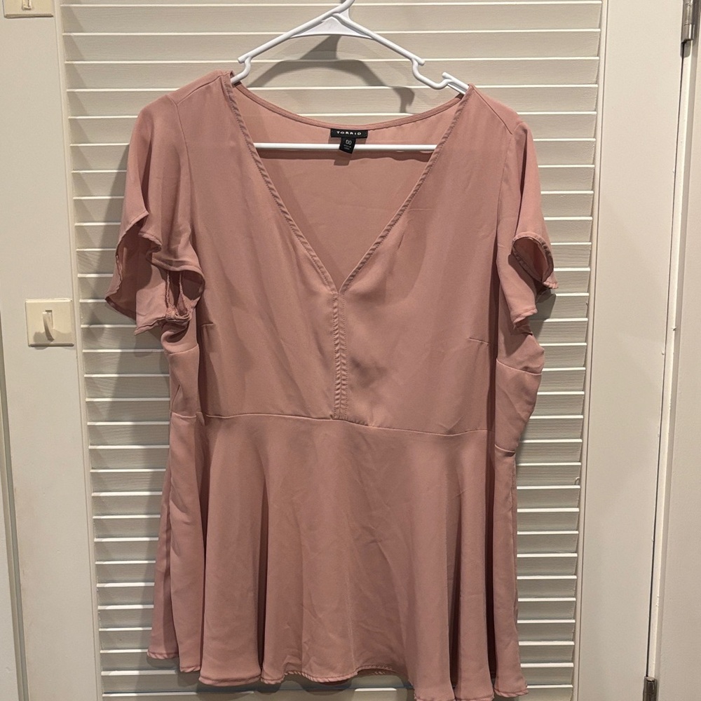 Torrid Mauve V-Neck Blouse
